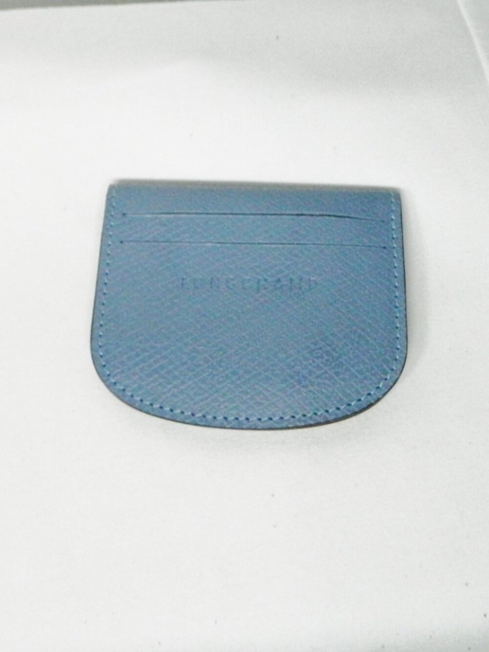Longchamp $145 Epure ÉPURE Leather Flap Bifold Card Case Holder Slate NWOT! - Picture 5 of 5